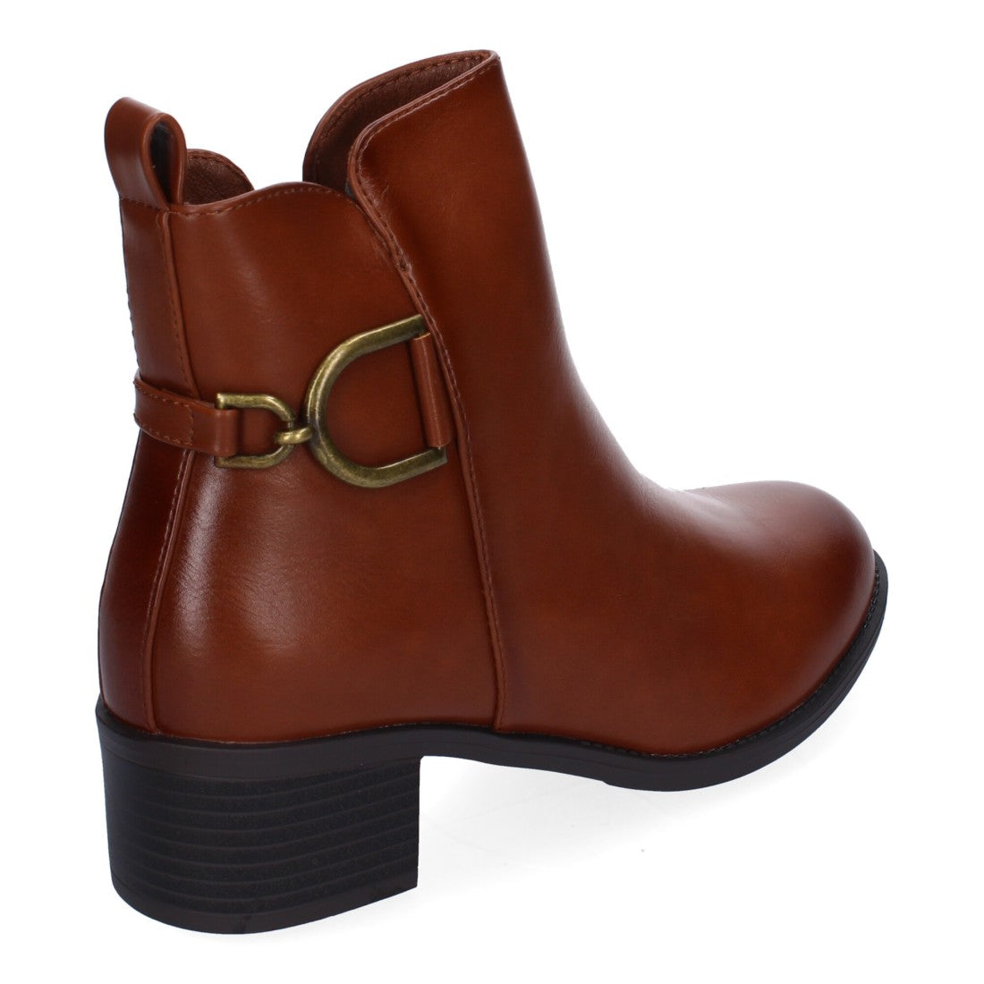 Botines de tacón de mujer con detalle de hebilla