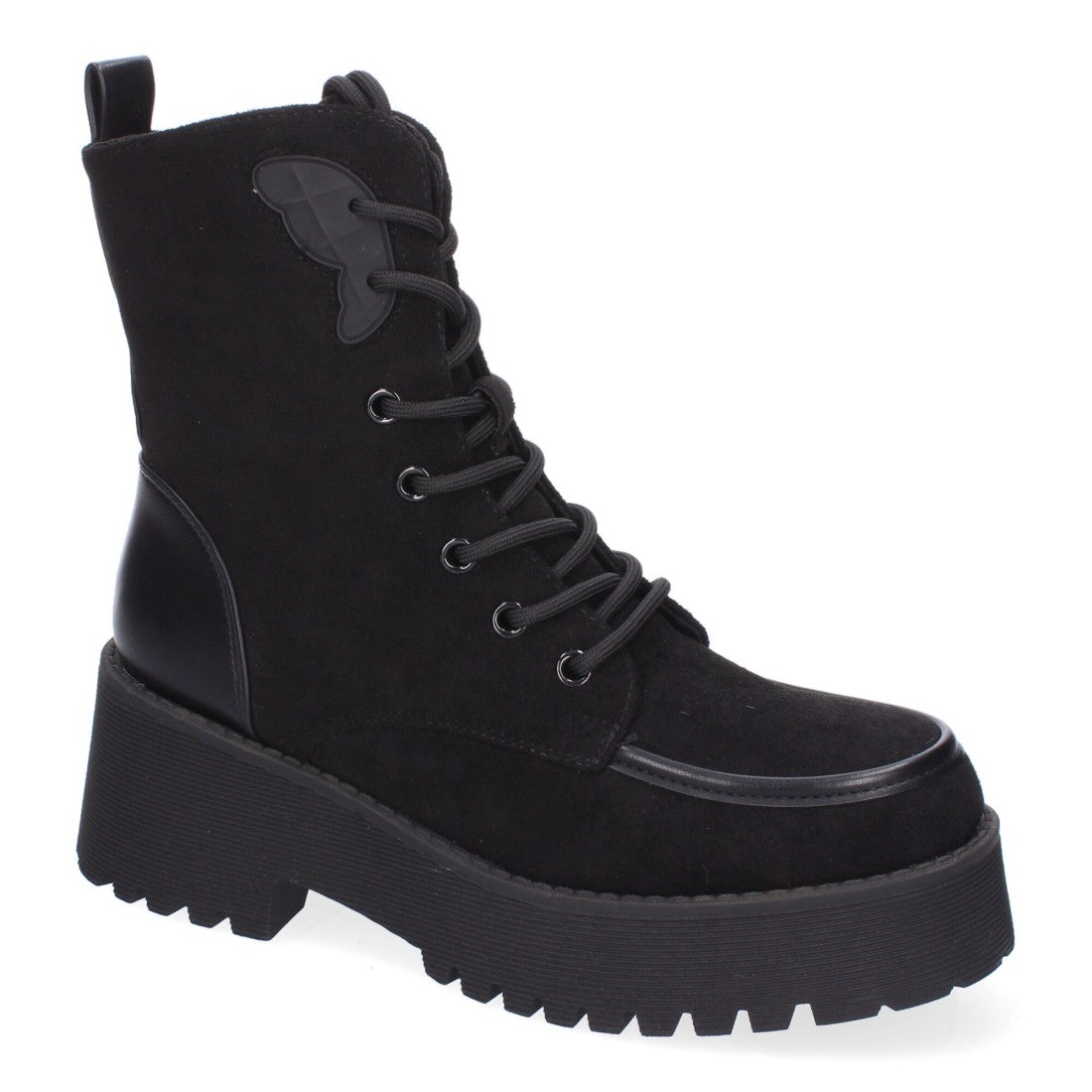 Botines de tacón de mujer con punta redonda