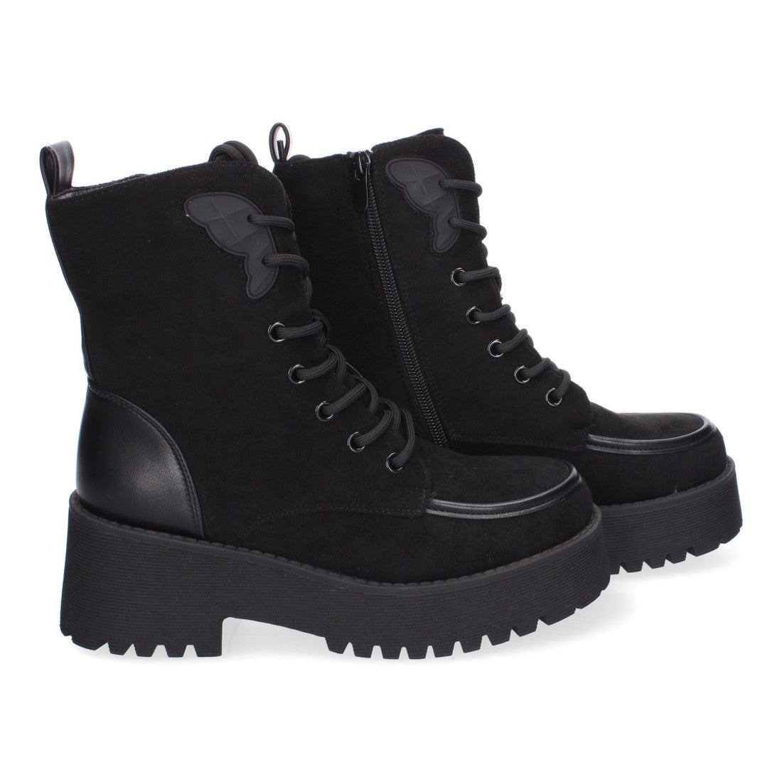 Botines de tacón de mujer con punta redonda