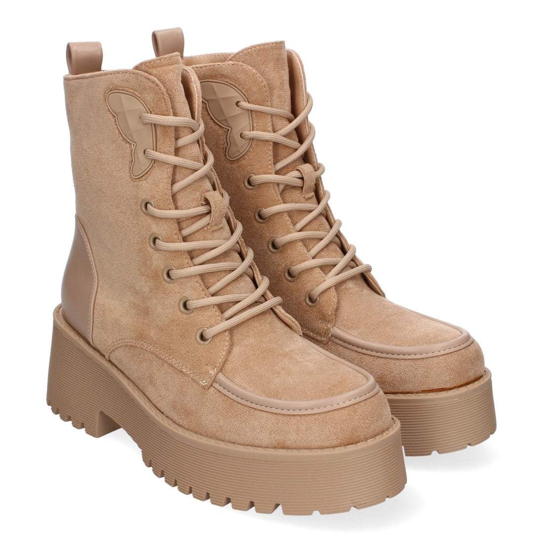 Botines de tacón de mujer con punta redonda