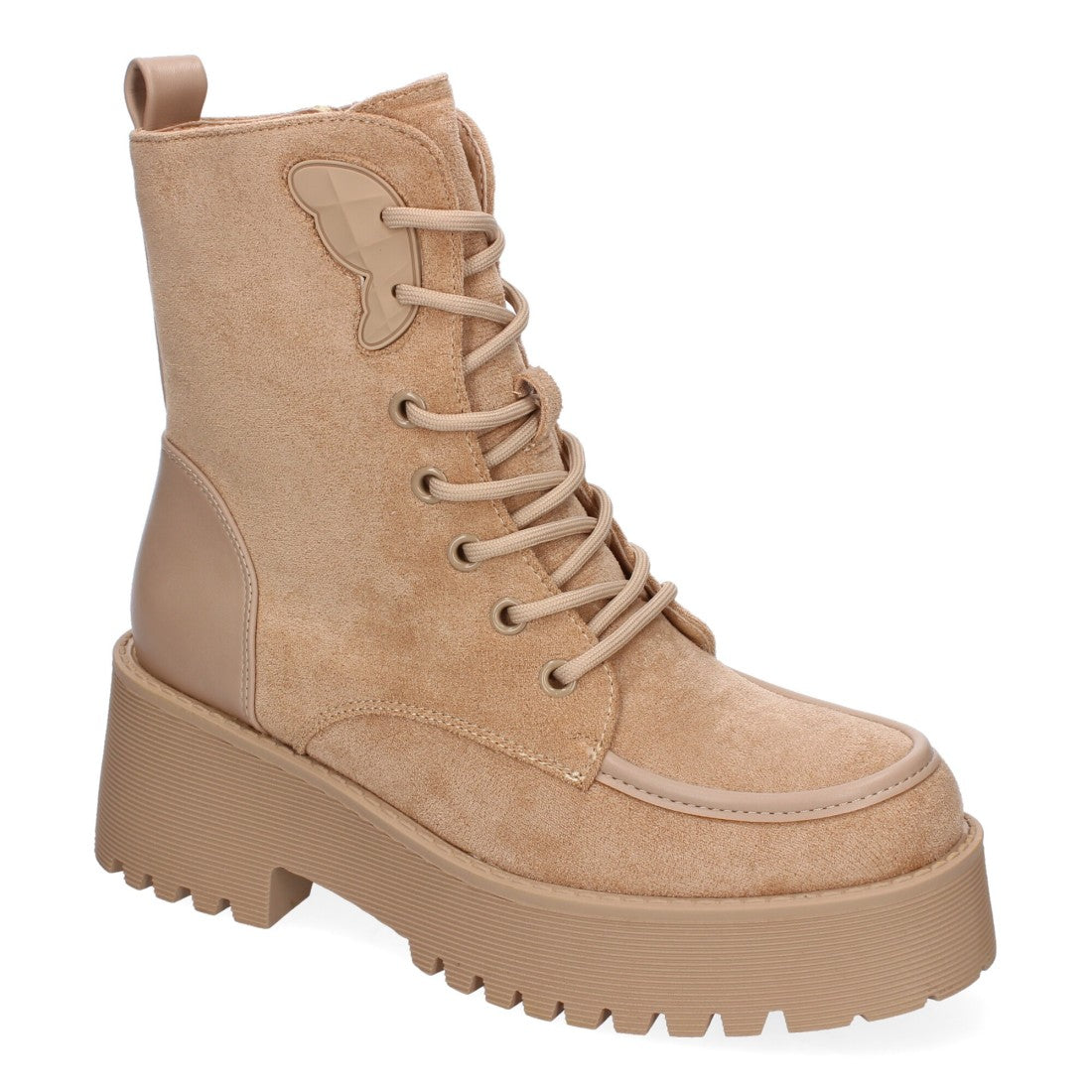 Botines de tacón de mujer con punta redonda