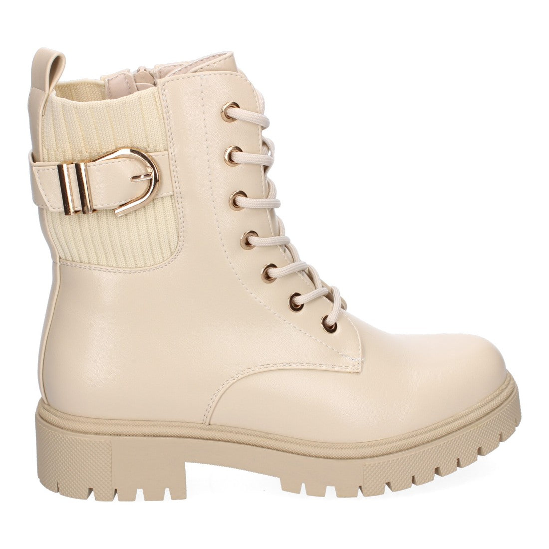 Botines de tacón de mujer con detalle de hebilla