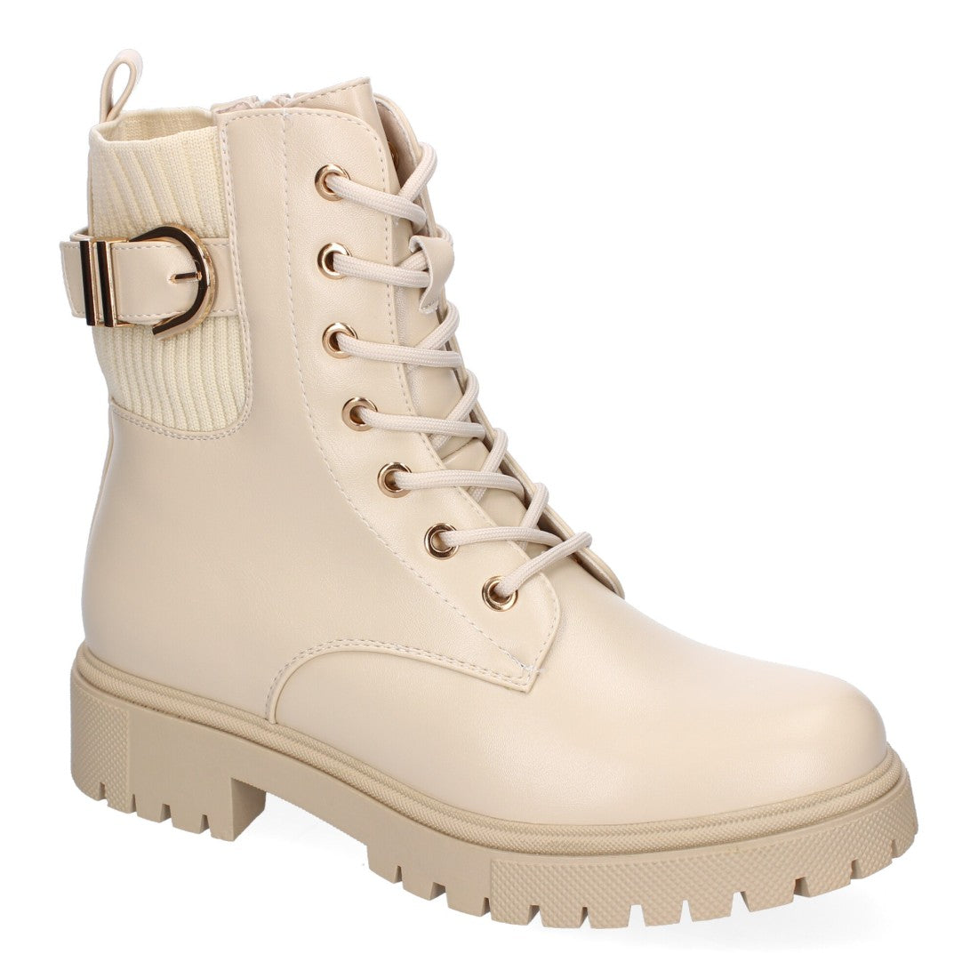 Botines de tacón de mujer con detalle de hebilla