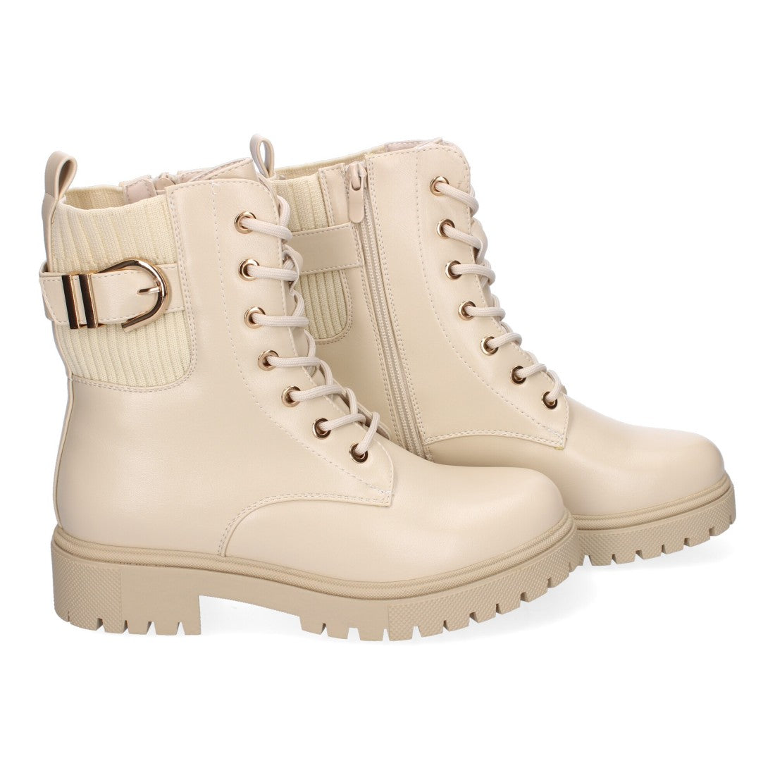 Botines de tacón de mujer con detalle de hebilla