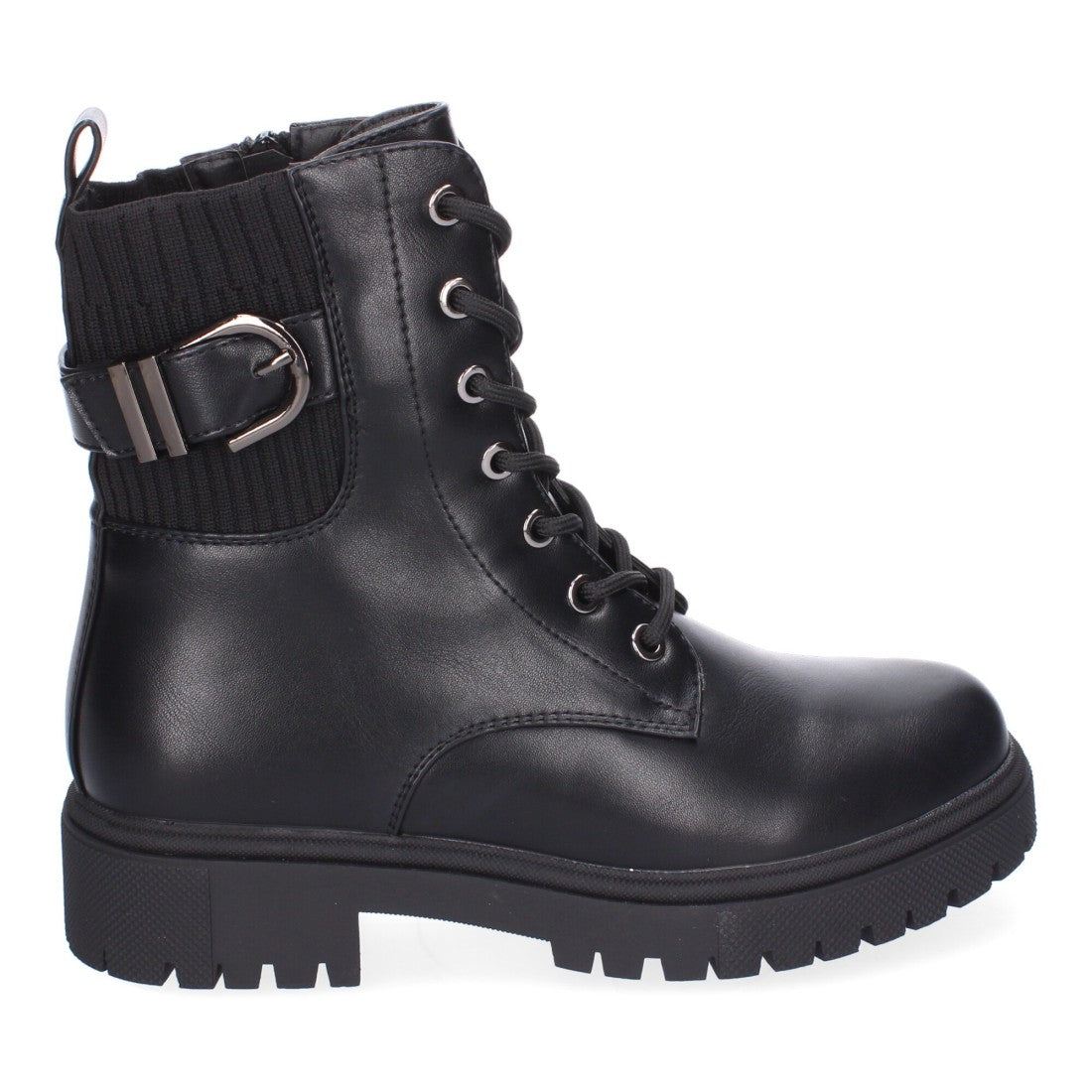 Botines de tacón de mujer con detalle de hebilla