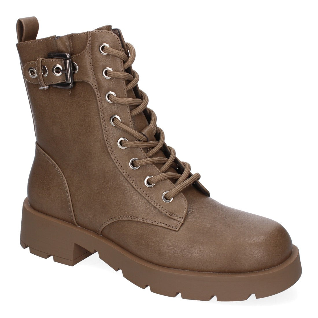 Botines de tacón de mujer con detalle de hebilla
