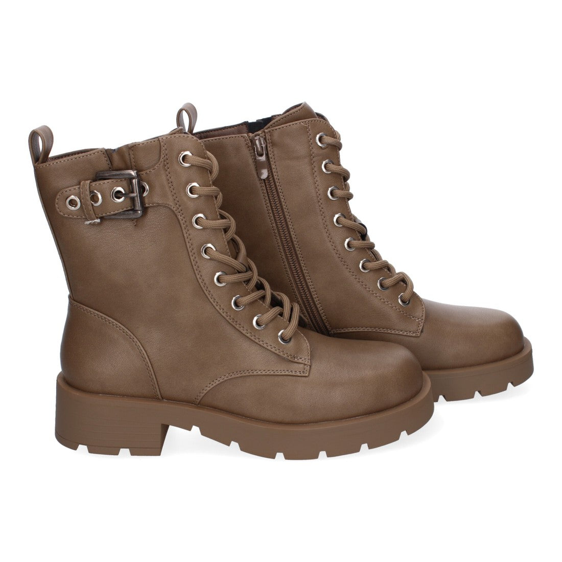 Botines de tacón de mujer con detalle de hebilla