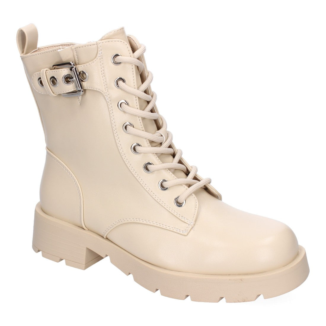 Botines de tacón de mujer con detalle de hebilla