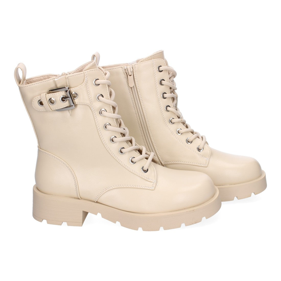 Botines de tacón de mujer con detalle de hebilla