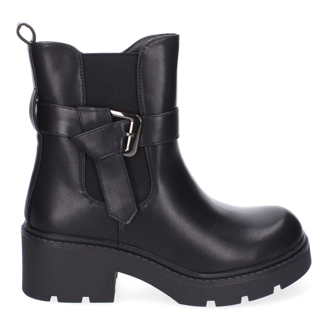 Botines de tacón de mujer con material elástico