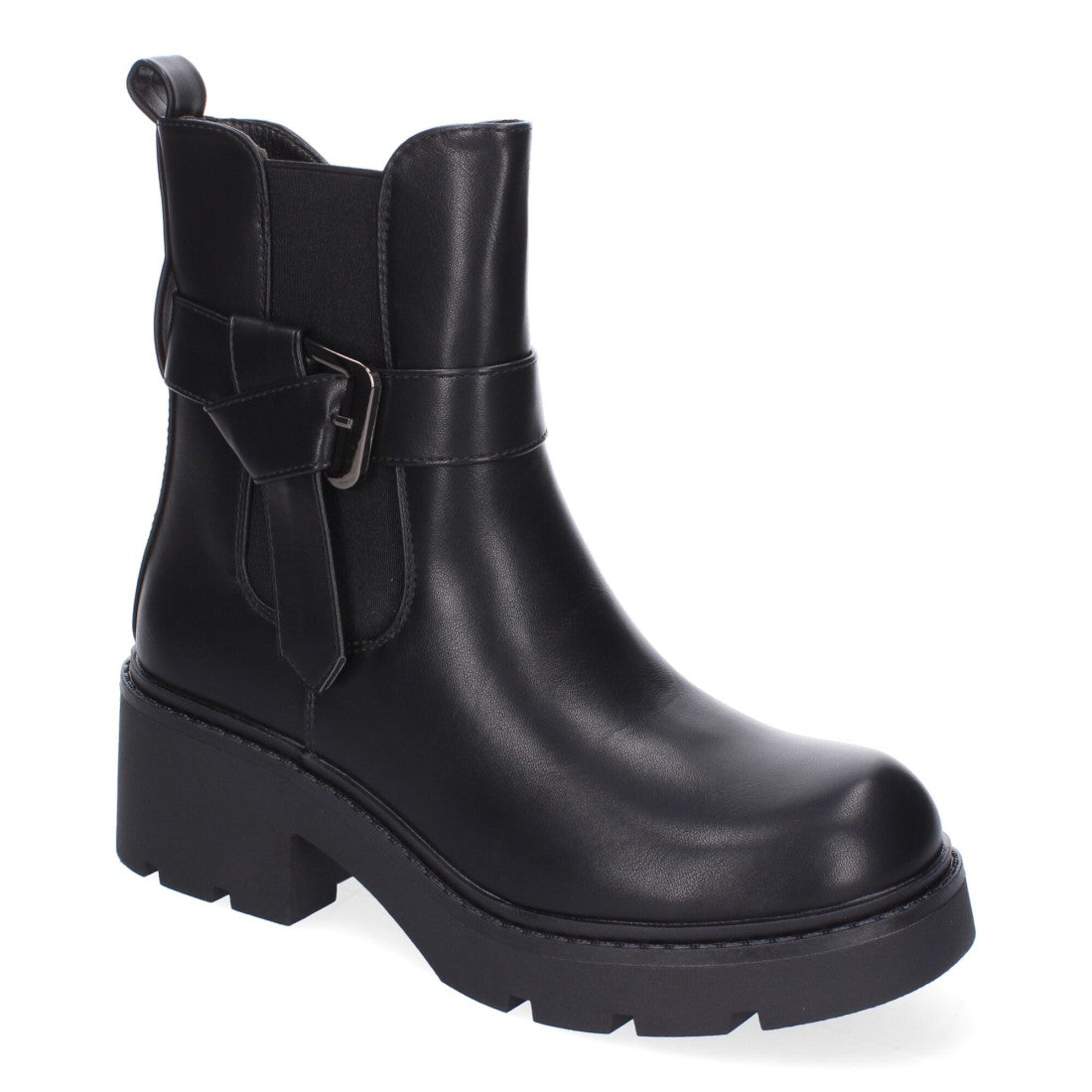 Botines de tacón de mujer con material elástico