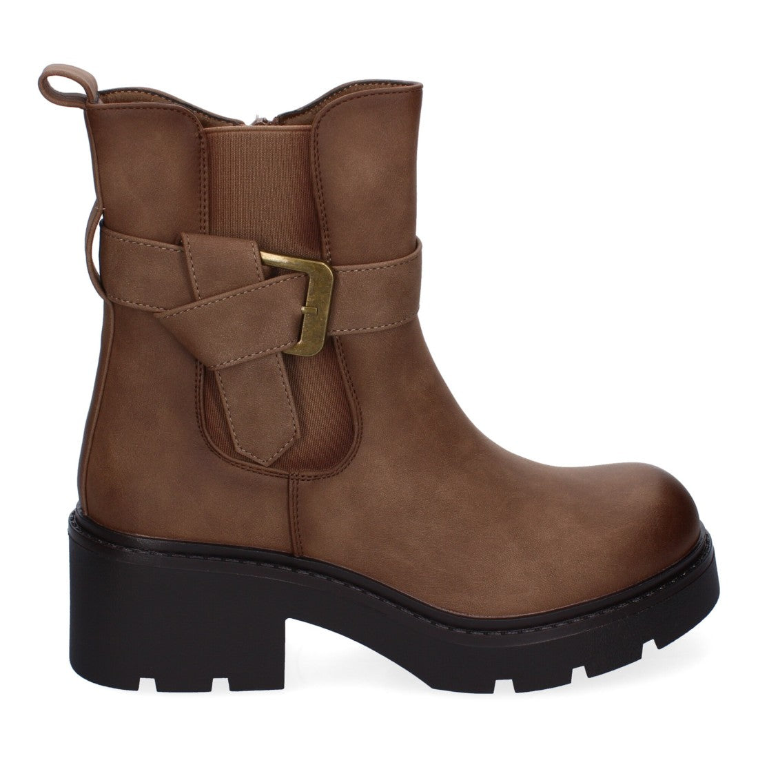 Botines de tacón de mujer con material elástico