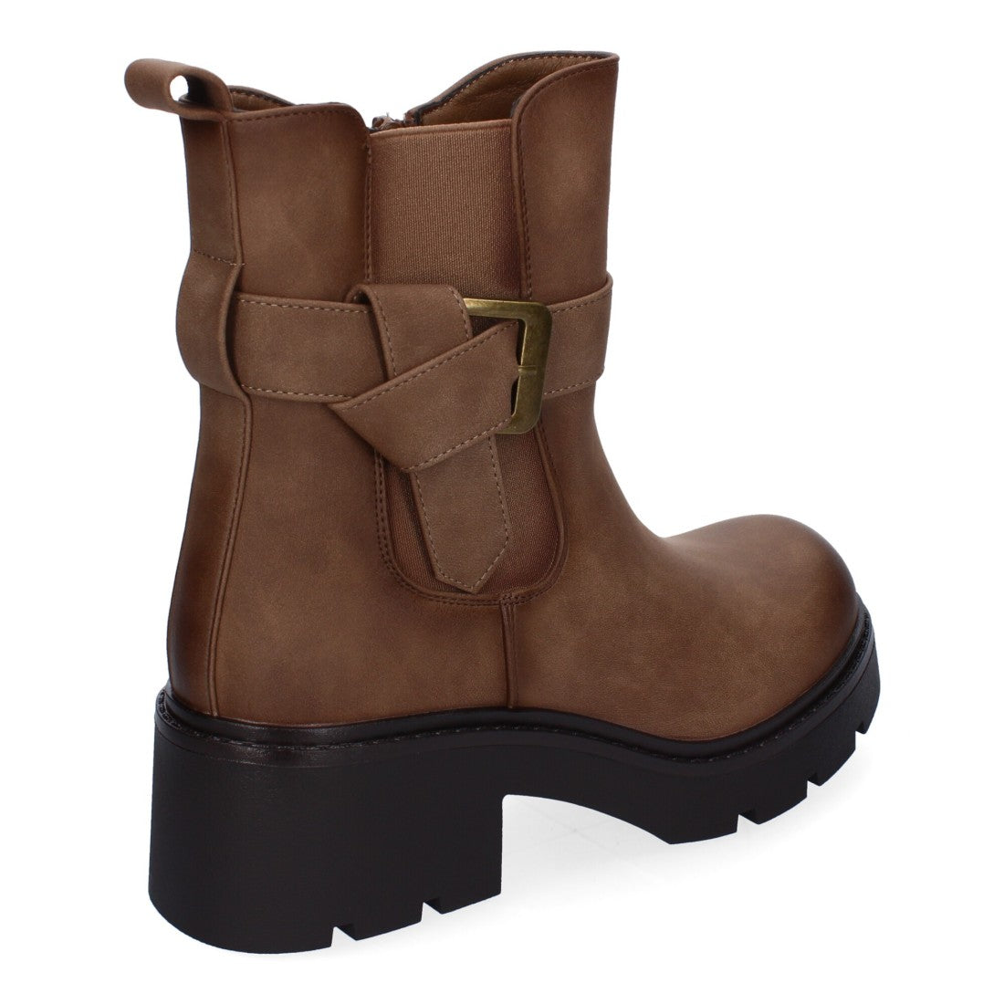 Botines de tacón de mujer con material elástico