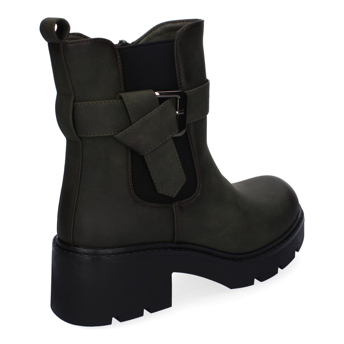 Botines de tacón de mujer con material elástico