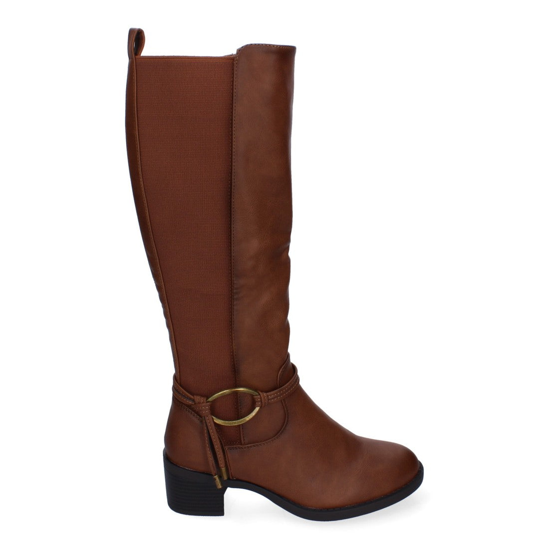 Botas de tacón de mujer con detalle de hebilla