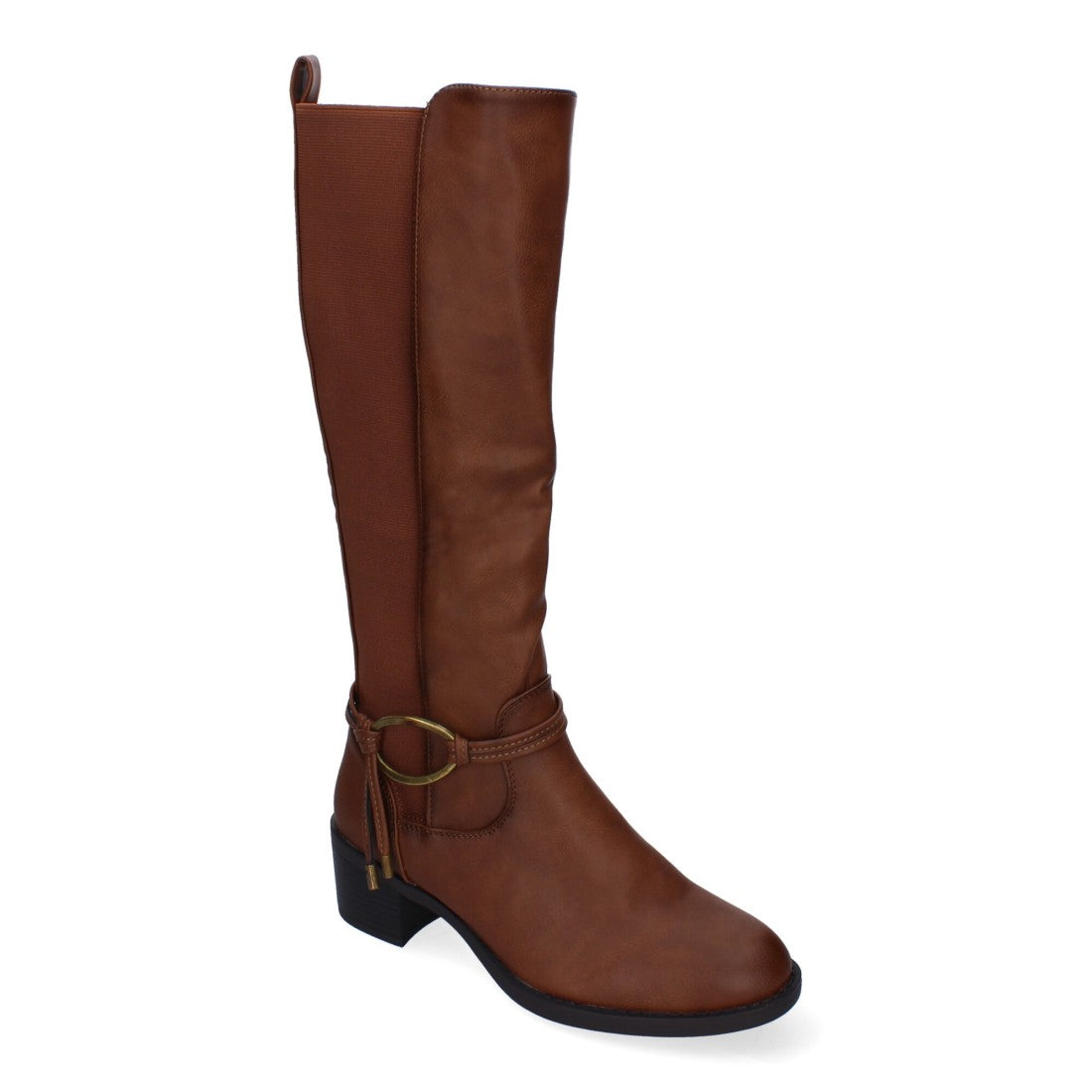 Botas de tacón de mujer con detalle de hebilla