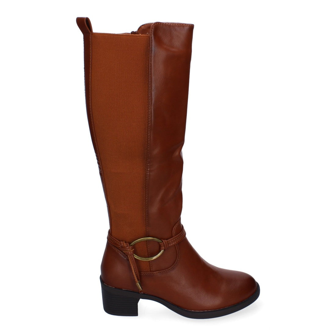Botas de tacón de mujer con detalle de hebilla
