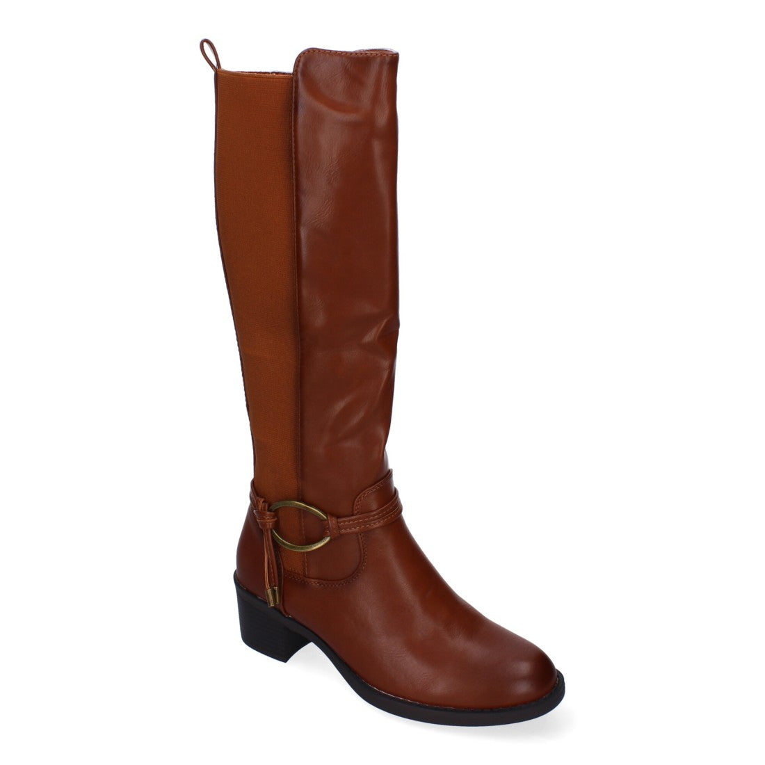 Botas de tacón de mujer con detalle de hebilla