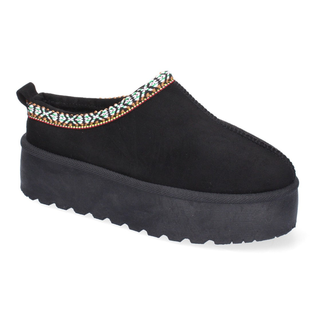 Zapatillas de plataforma de mujer con bordadas