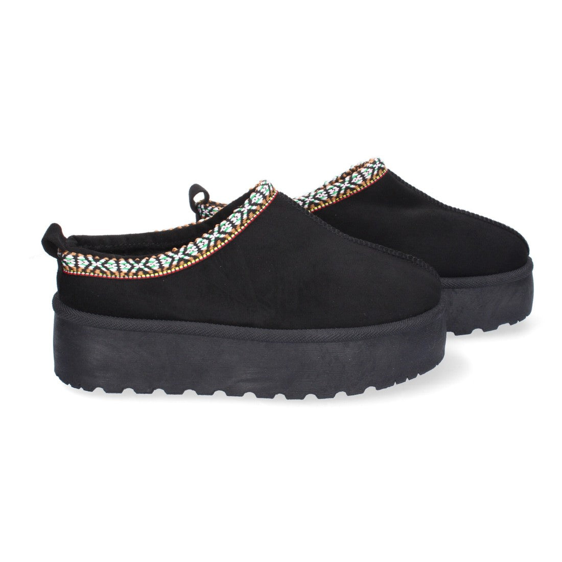 Zapatillas de plataforma de mujer con bordadas
