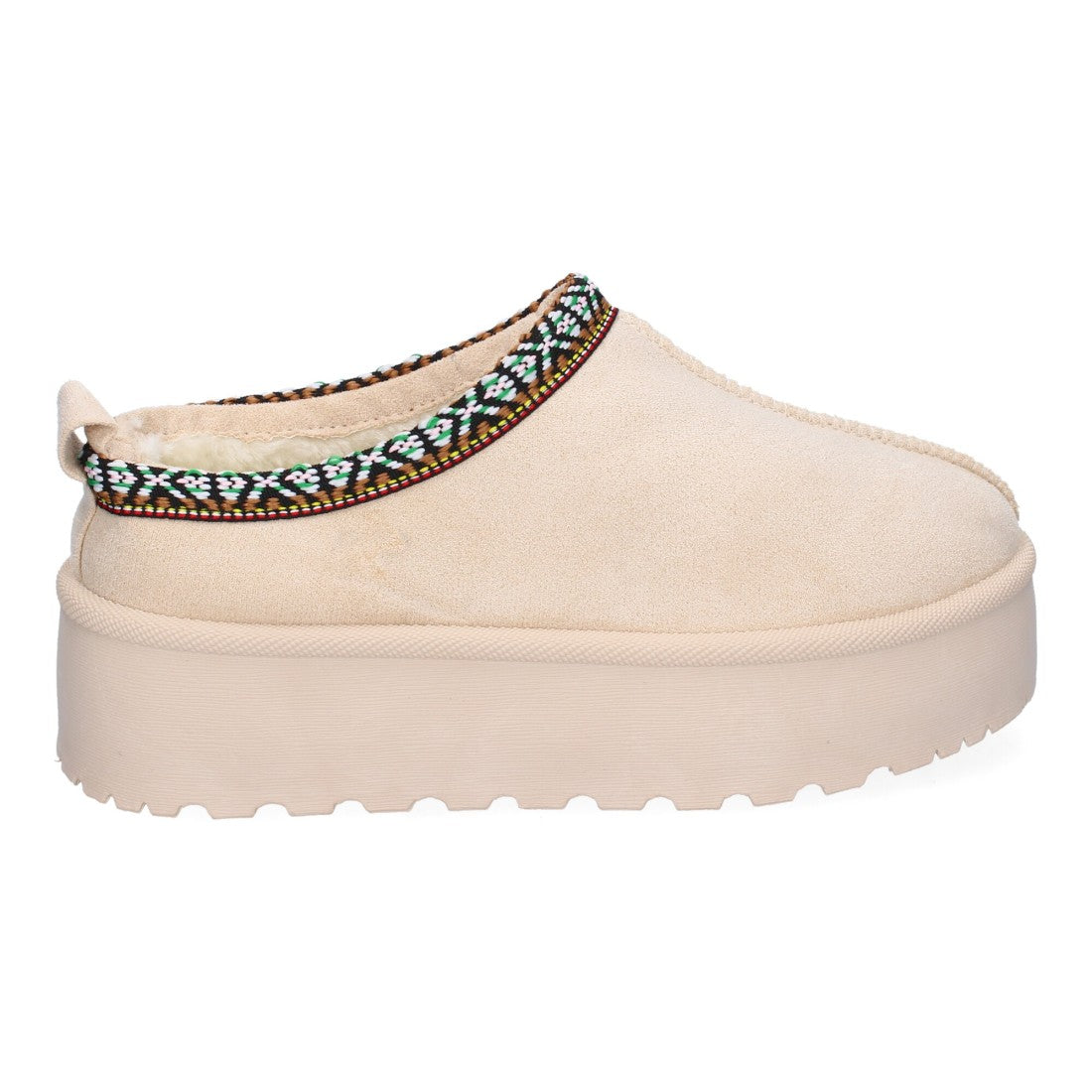 Zapatillas de plataforma de mujer con bordadas