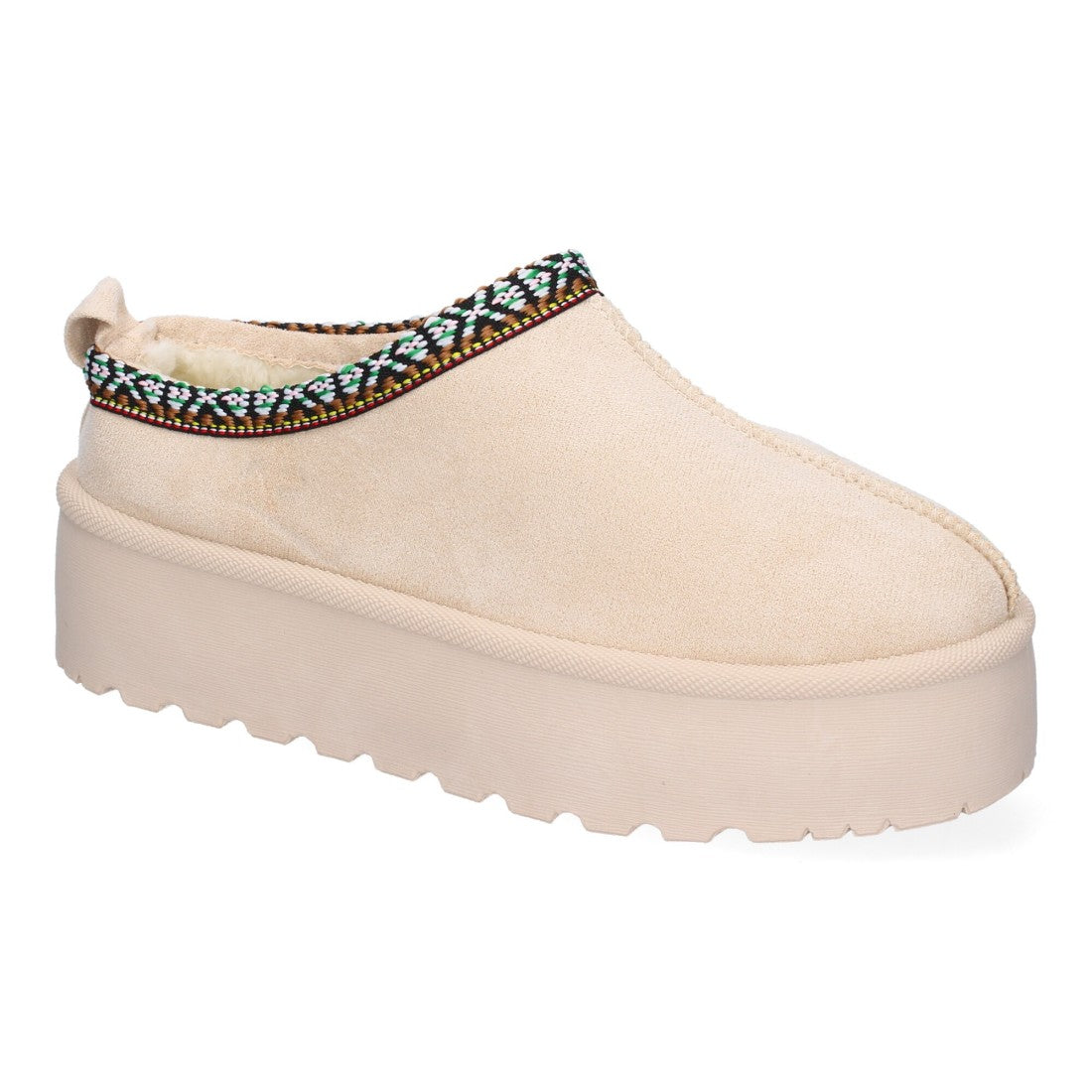 Zapatillas de plataforma de mujer con bordadas