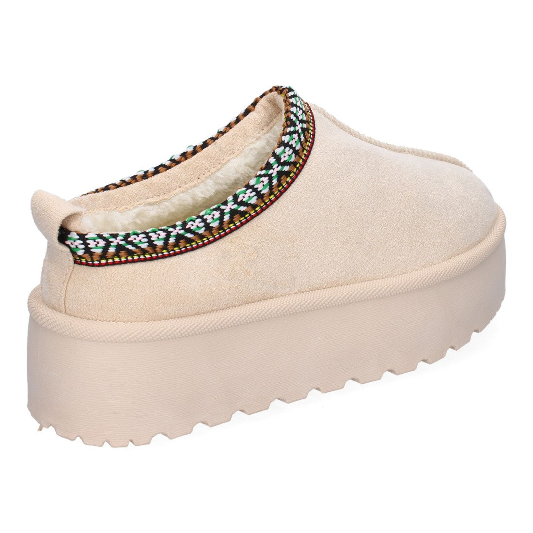 Zapatillas de plataforma de mujer con bordadas