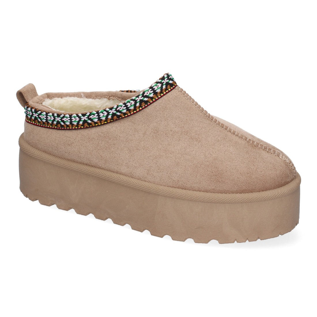 Zapatillas de plataforma de mujer con bordadas