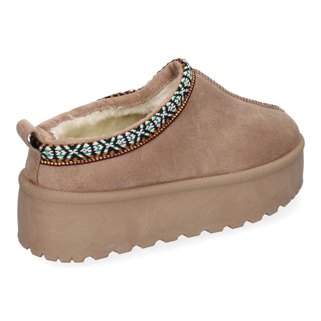 Zapatillas de plataforma de mujer con bordadas