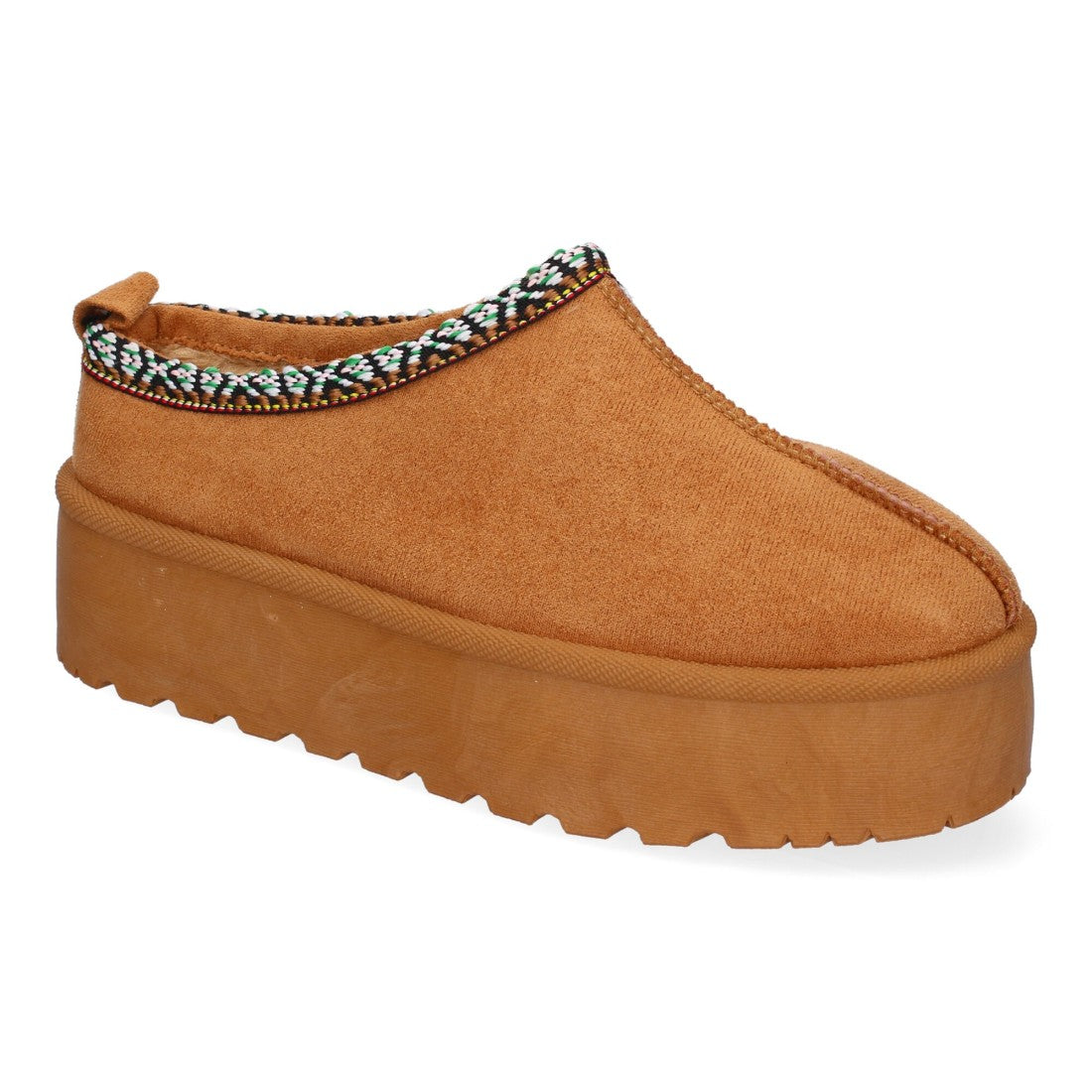Zapatillas de plataforma de mujer con bordadas