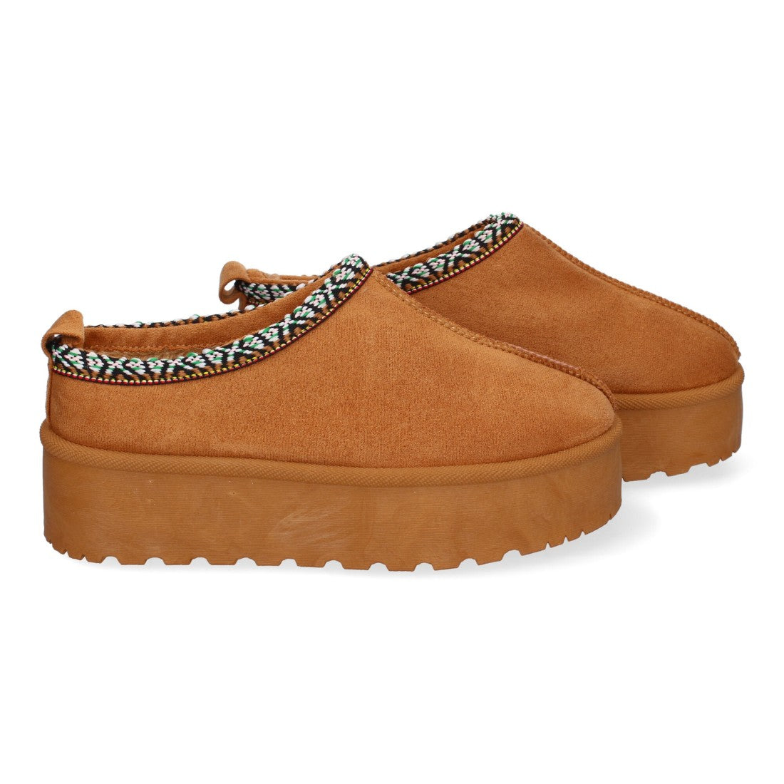 Zapatillas de plataforma de mujer con bordadas