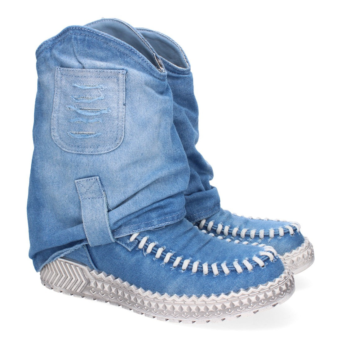 Botines de mujer estilo western - Azul