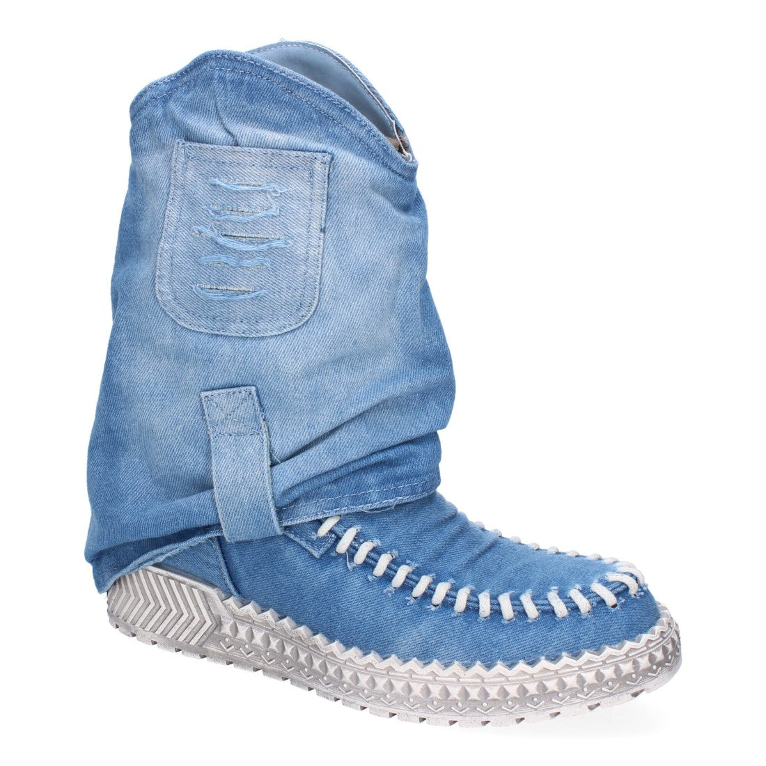 Botines de mujer estilo western - Azul