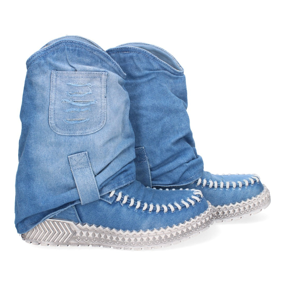 Botines de mujer estilo western - Azul
