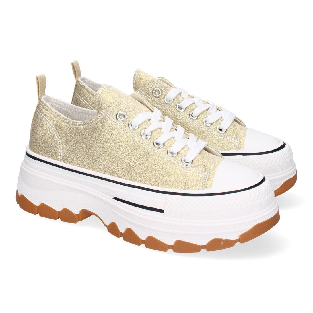 Zapatilla de plataforma de mujer con cierre de cordones