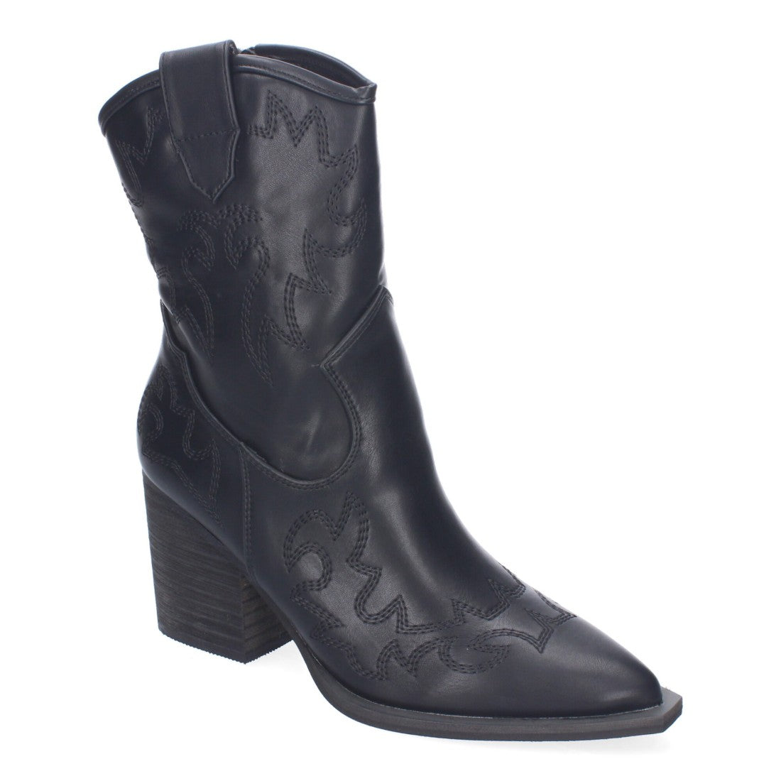 Botines estilo cowboy elegantes de mujer con detalles bordados