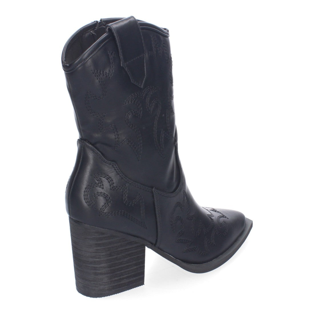 Botines estilo cowboy elegantes de mujer con detalles bordados