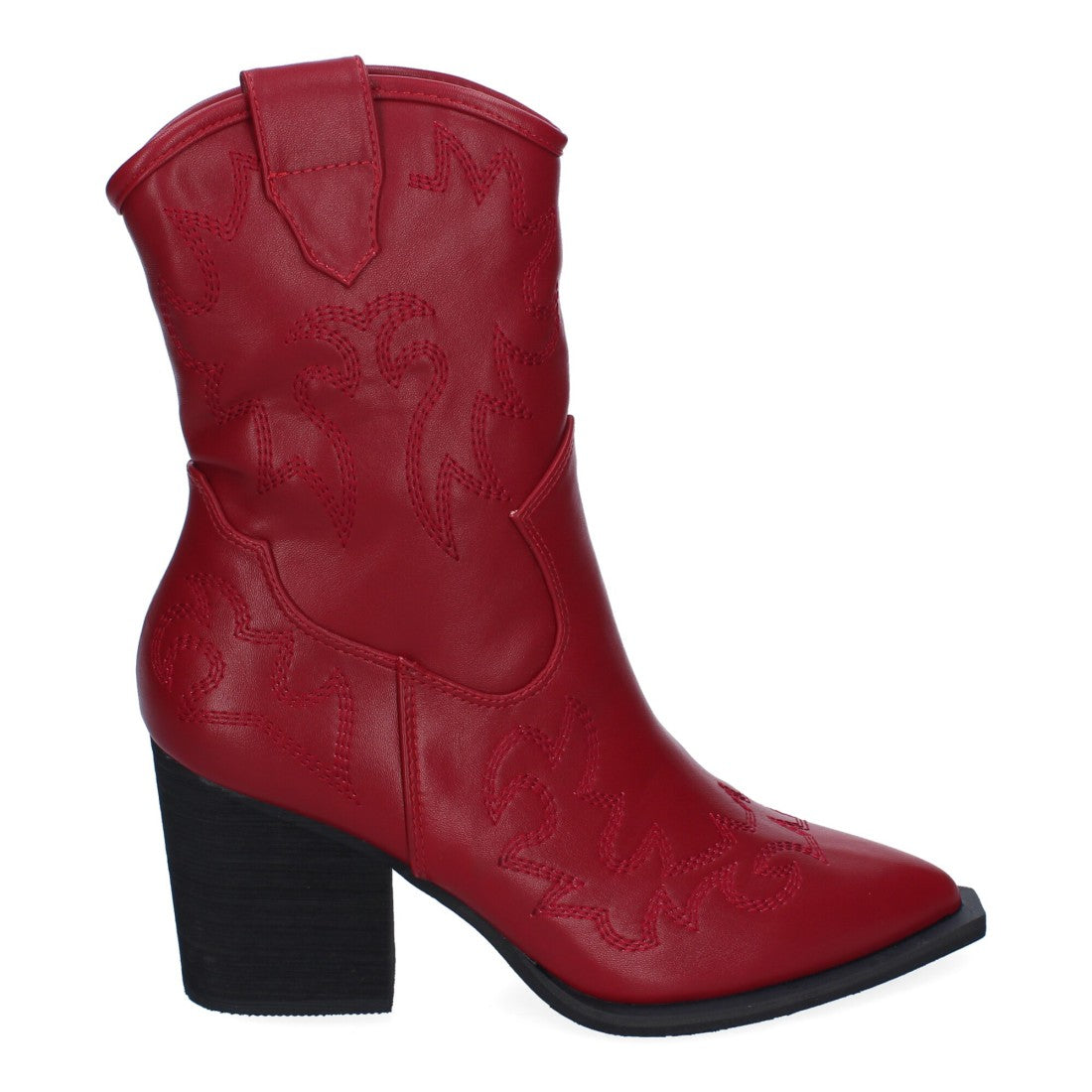 Botines estilo cowboy elegantes de mujer con detalles bordados