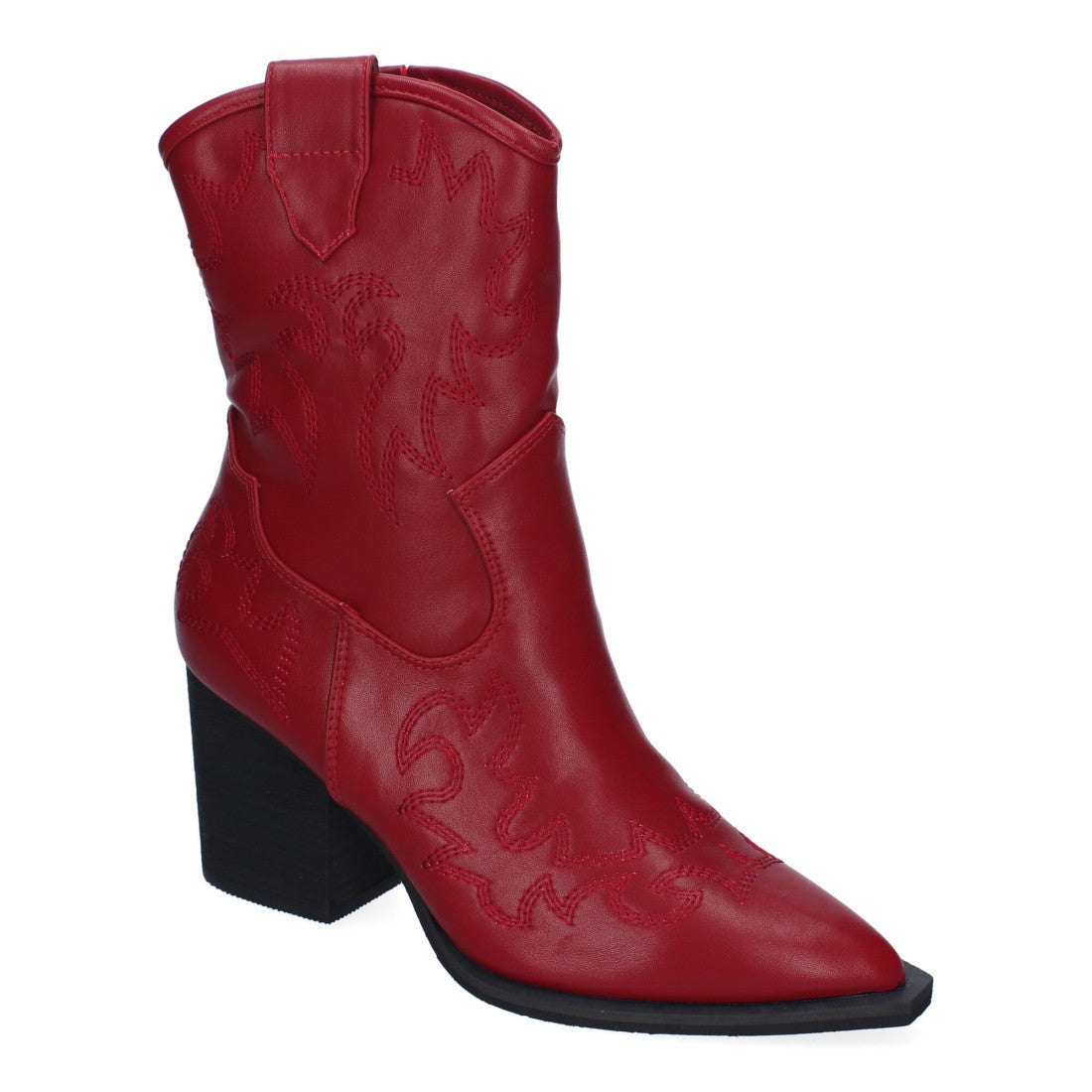 Botines estilo cowboy elegantes de mujer con detalles bordados
