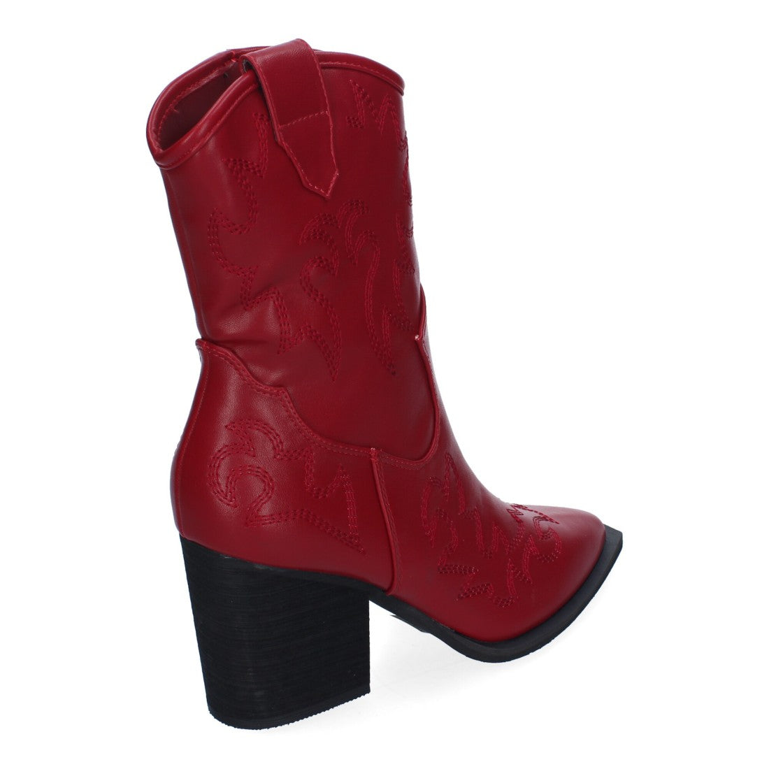 Botines estilo cowboy elegantes de mujer con detalles bordados