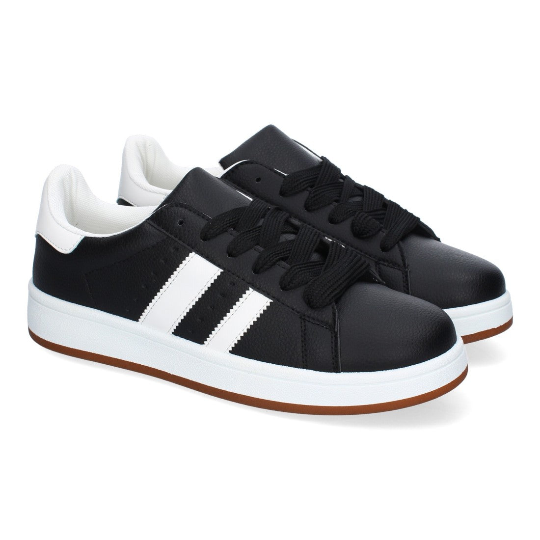 Zapatillas casual de hombre con punta redonda y cierre de cordoneras