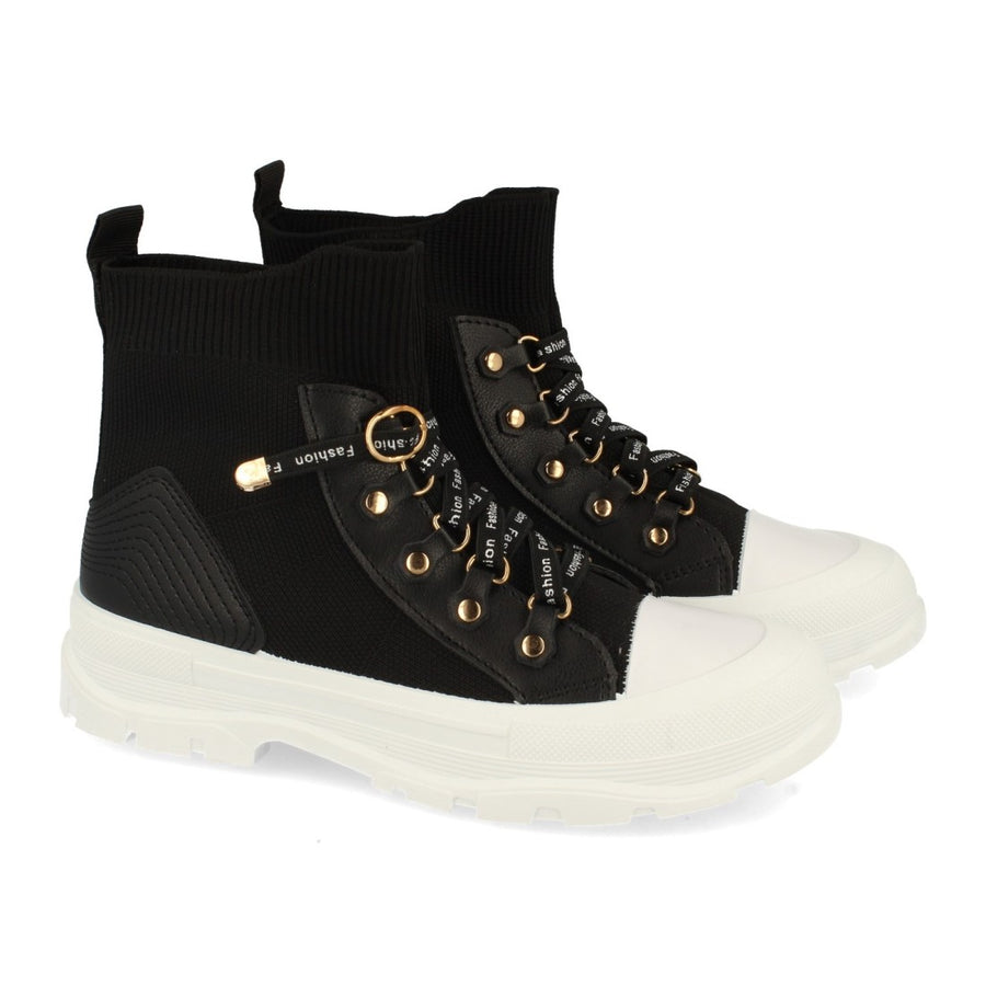 Zapatilla abotinada de mujer de estilo calcetín elástico