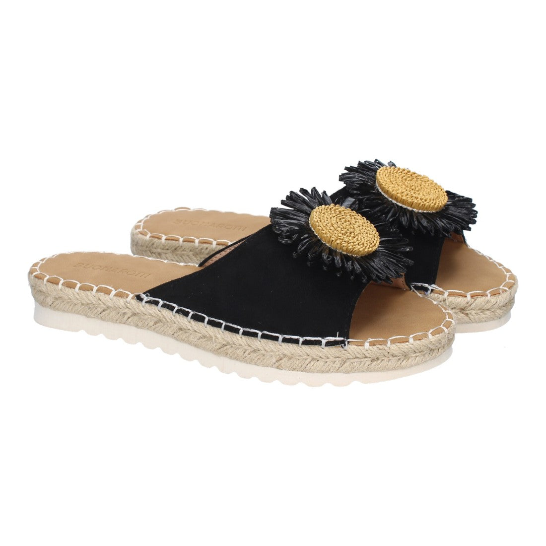 Sandalias planas de mujer - Negro