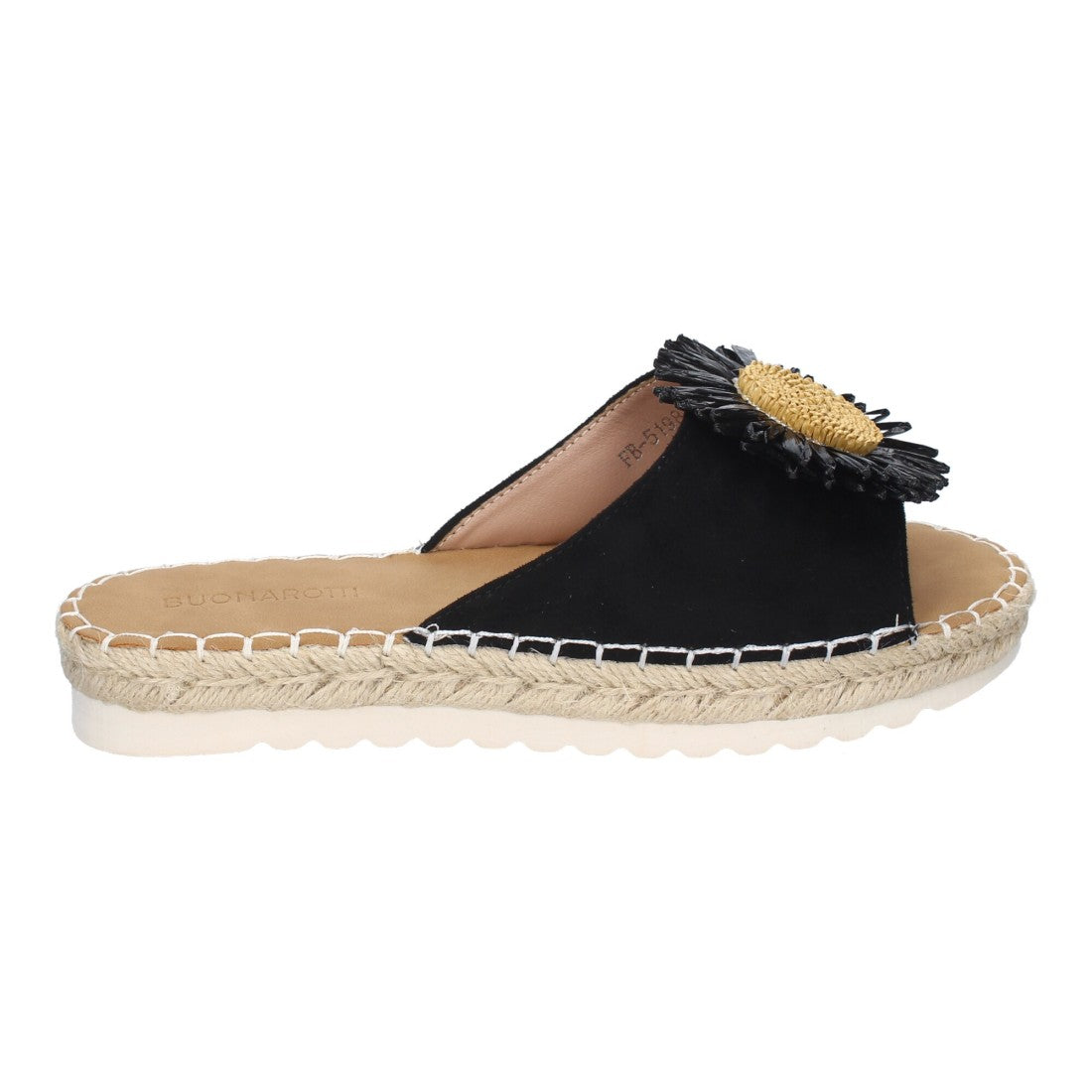 Sandalias planas de mujer - Negro