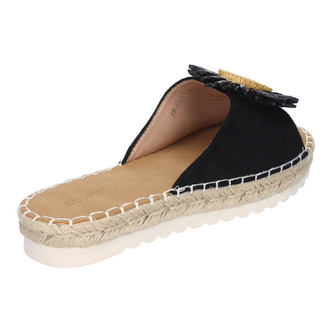 Sandalias planas de mujer - Negro