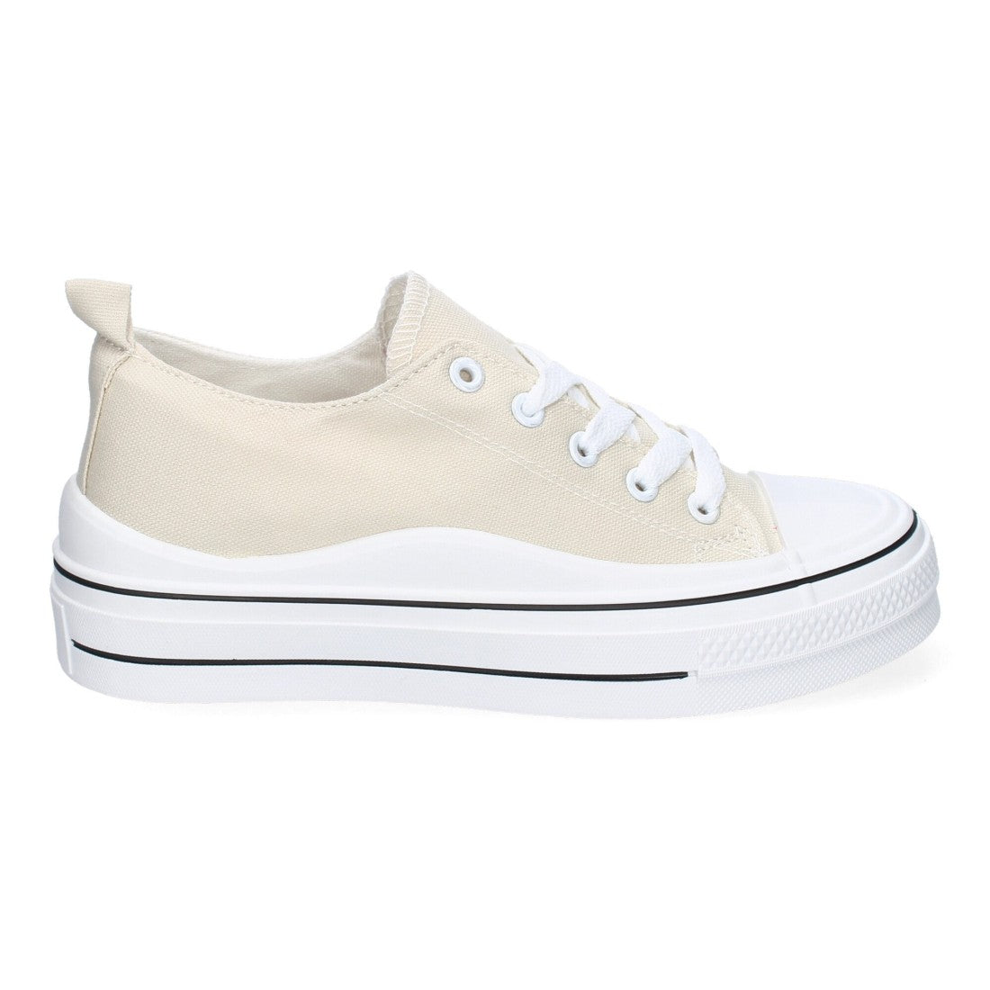 Zapatilla plana de mujer con cierre de cordones
