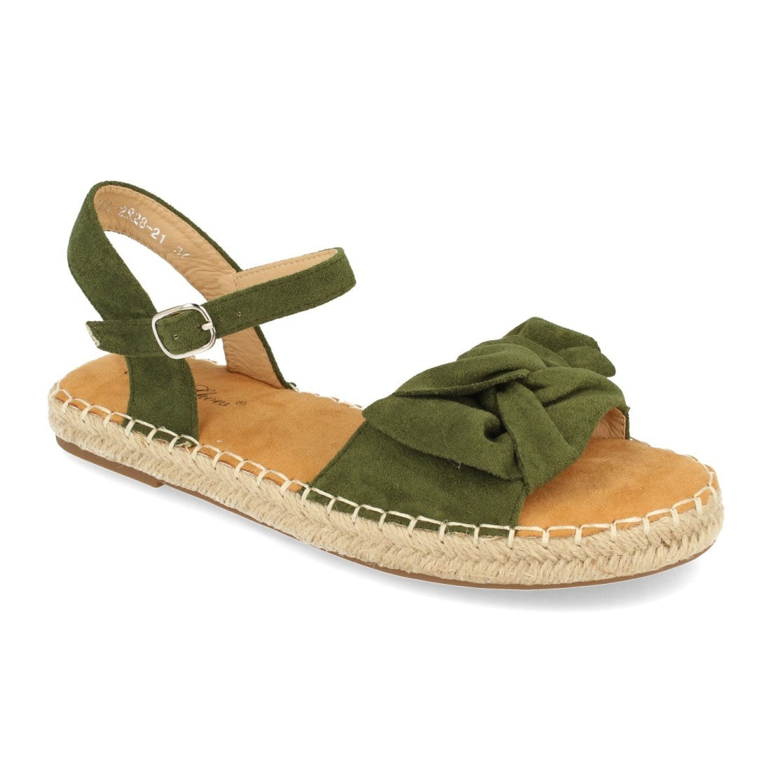 Sandalia plana de yute casual