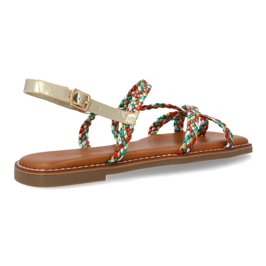 Sandalias planas de mujer - Multicolor