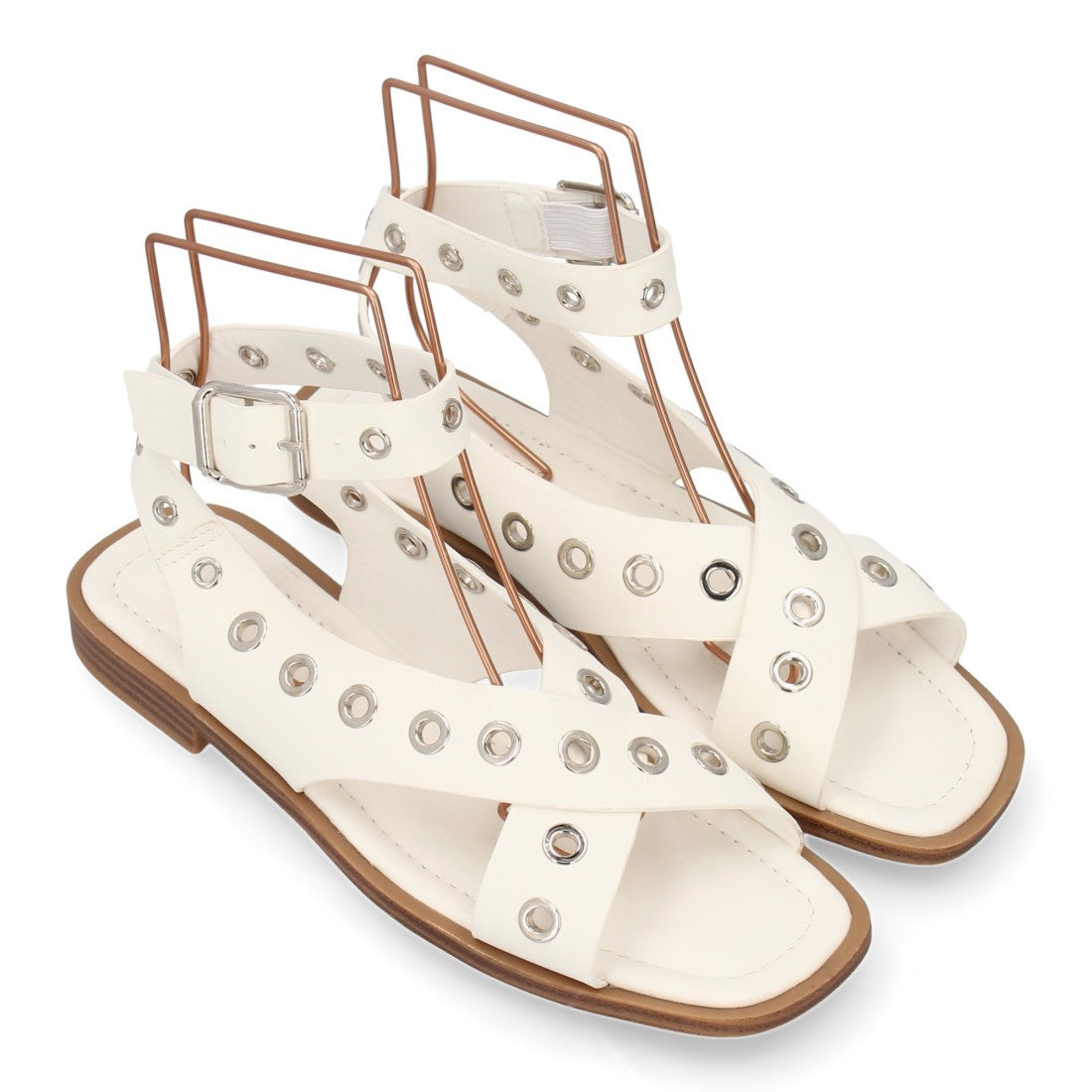 Sandalias planas de mujer - Blanco (Ref. 2287)