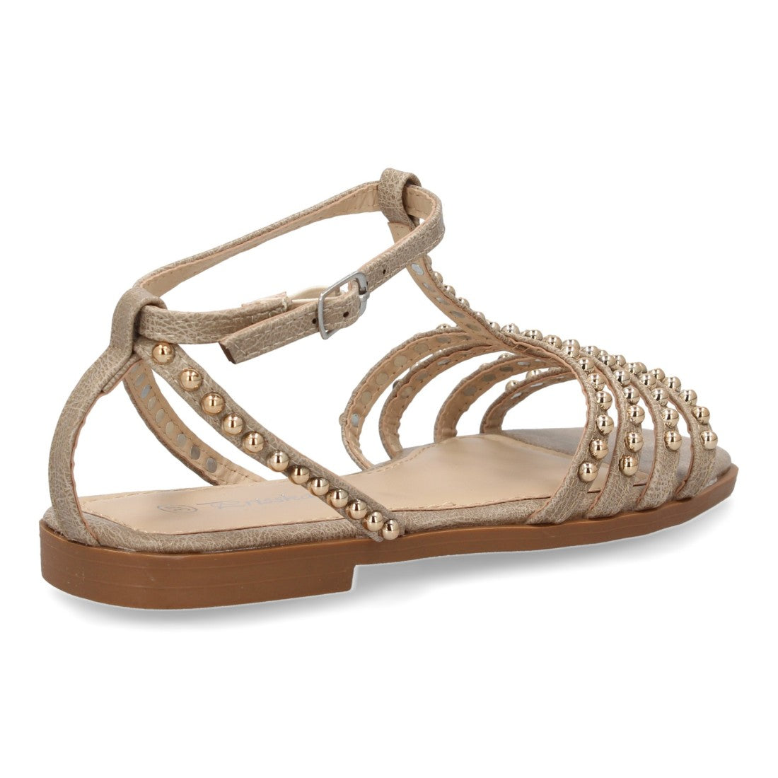 Sandalias planas de mujer con adornos brillantes